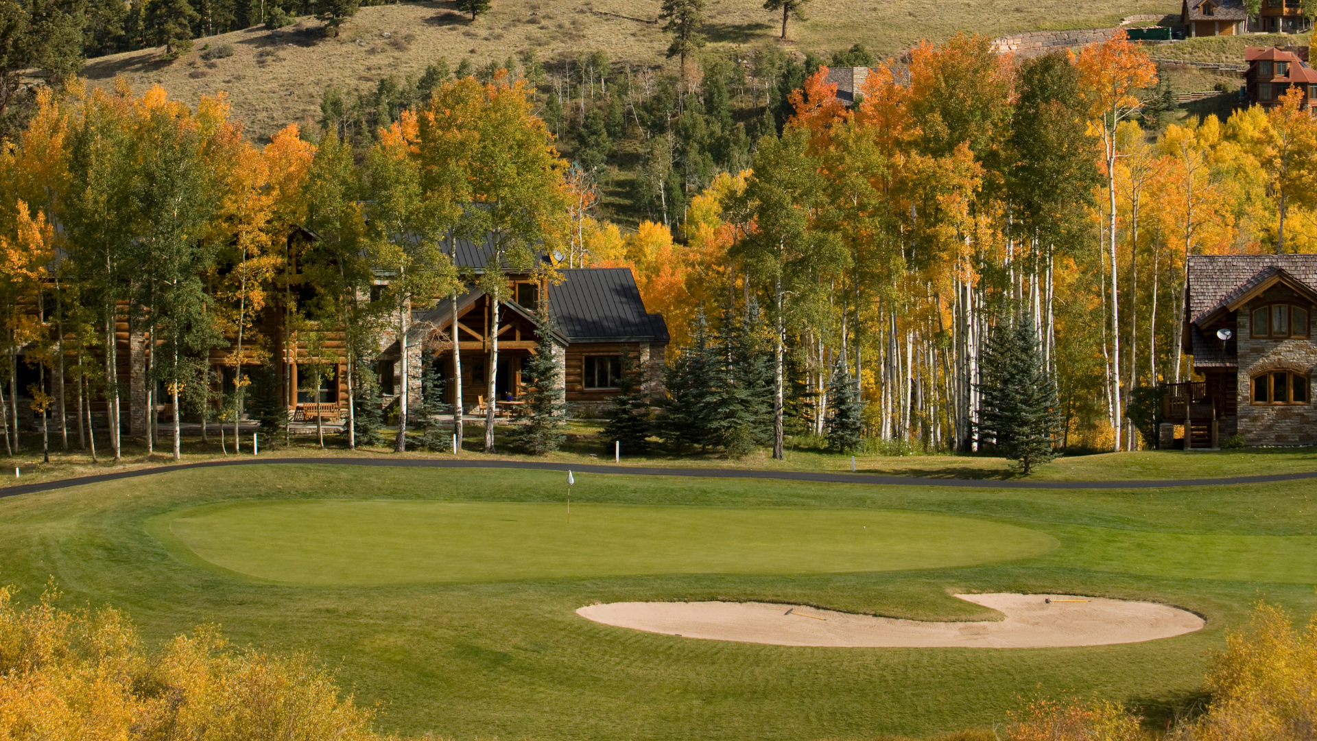 Scenic golf course in Colorado 55 Plus Communities with fall colors